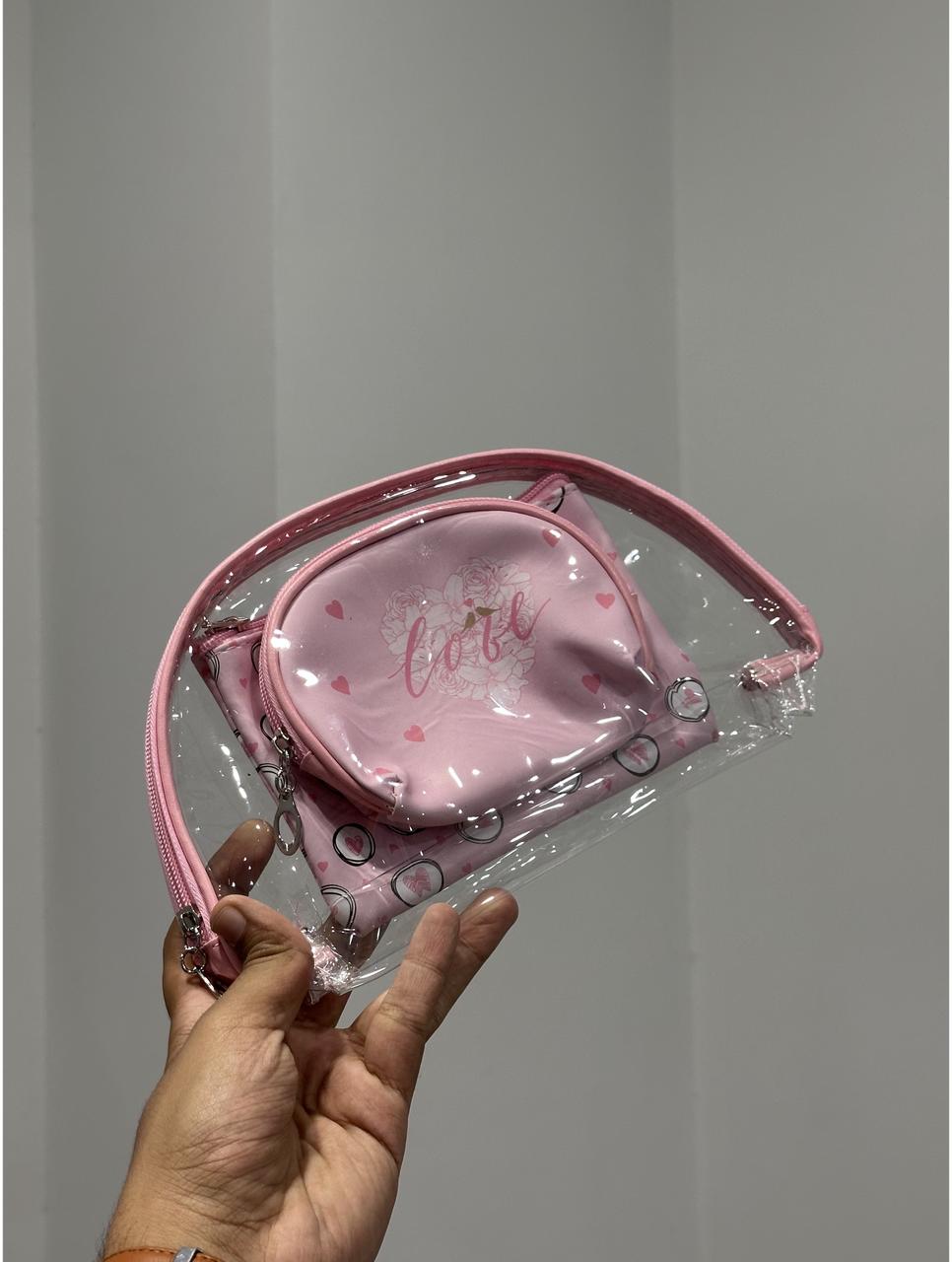 3-in-1 Quilted Crown Luxe Makeup Bag Set