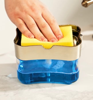2-in-1 Soap Dispenser Pump &amp; Sponge Holder