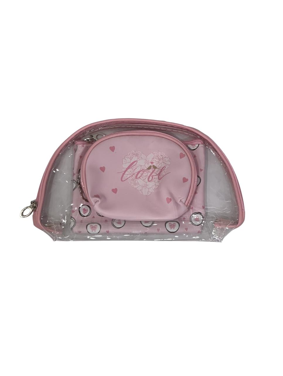3-in-1 Quilted Crown Luxe Makeup Bag Set