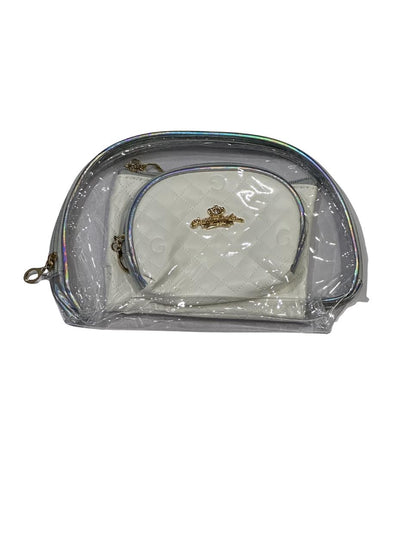 3-in-1 Quilted Crown Luxe Makeup Bag Set