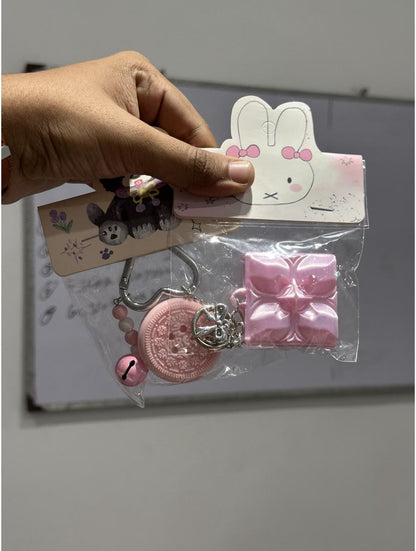 Cute Kawaii Mini Keychain Set