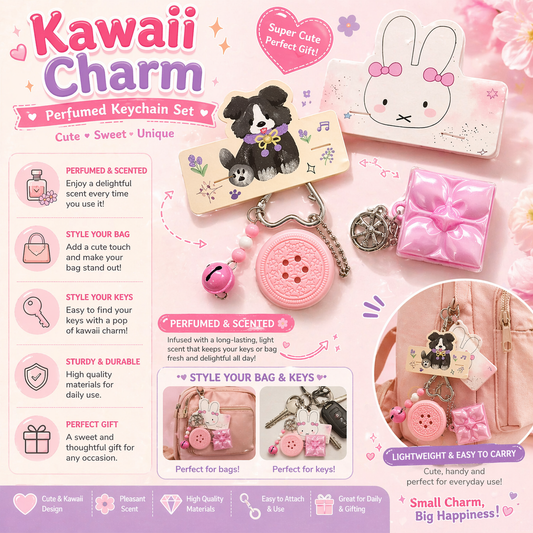 Cute Kawaii Mini Keychain Set