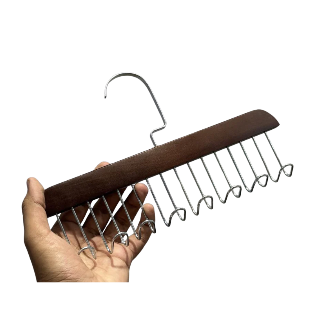 MULTI-HOOK WOODEN HANGER