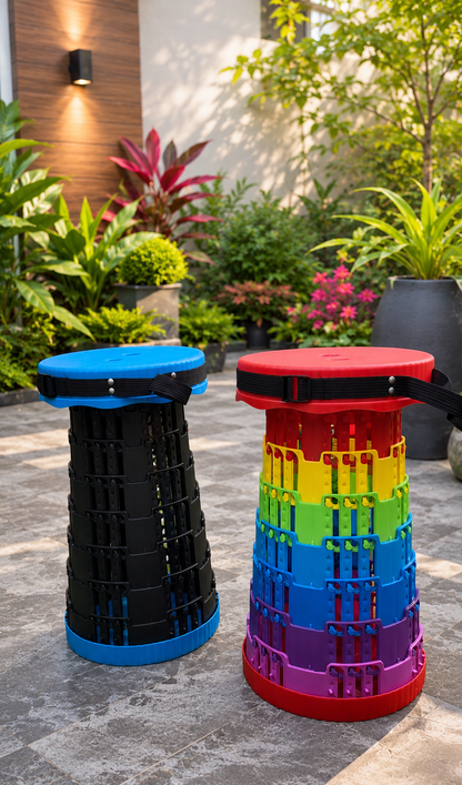 PORTABLE ROUND FOLDING STOOL