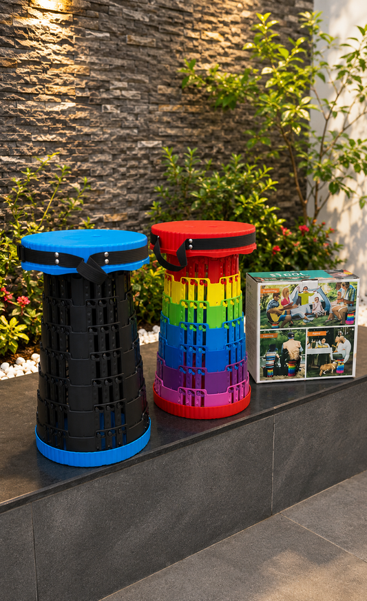 PORTABLE ROUND FOLDING STOOL