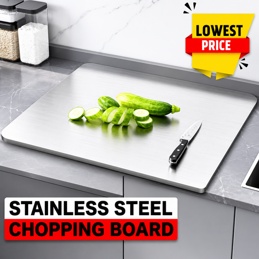Stainless-Steel Cutting Board With Free Knives