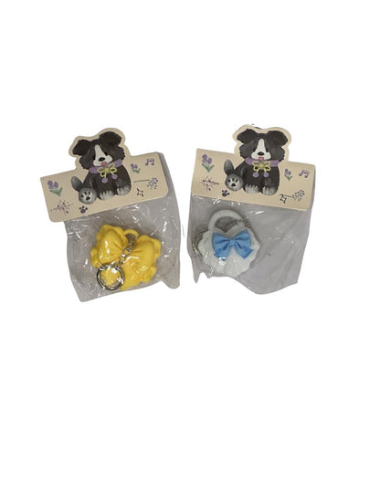 Cute Cartoon Puppy Keychain Set