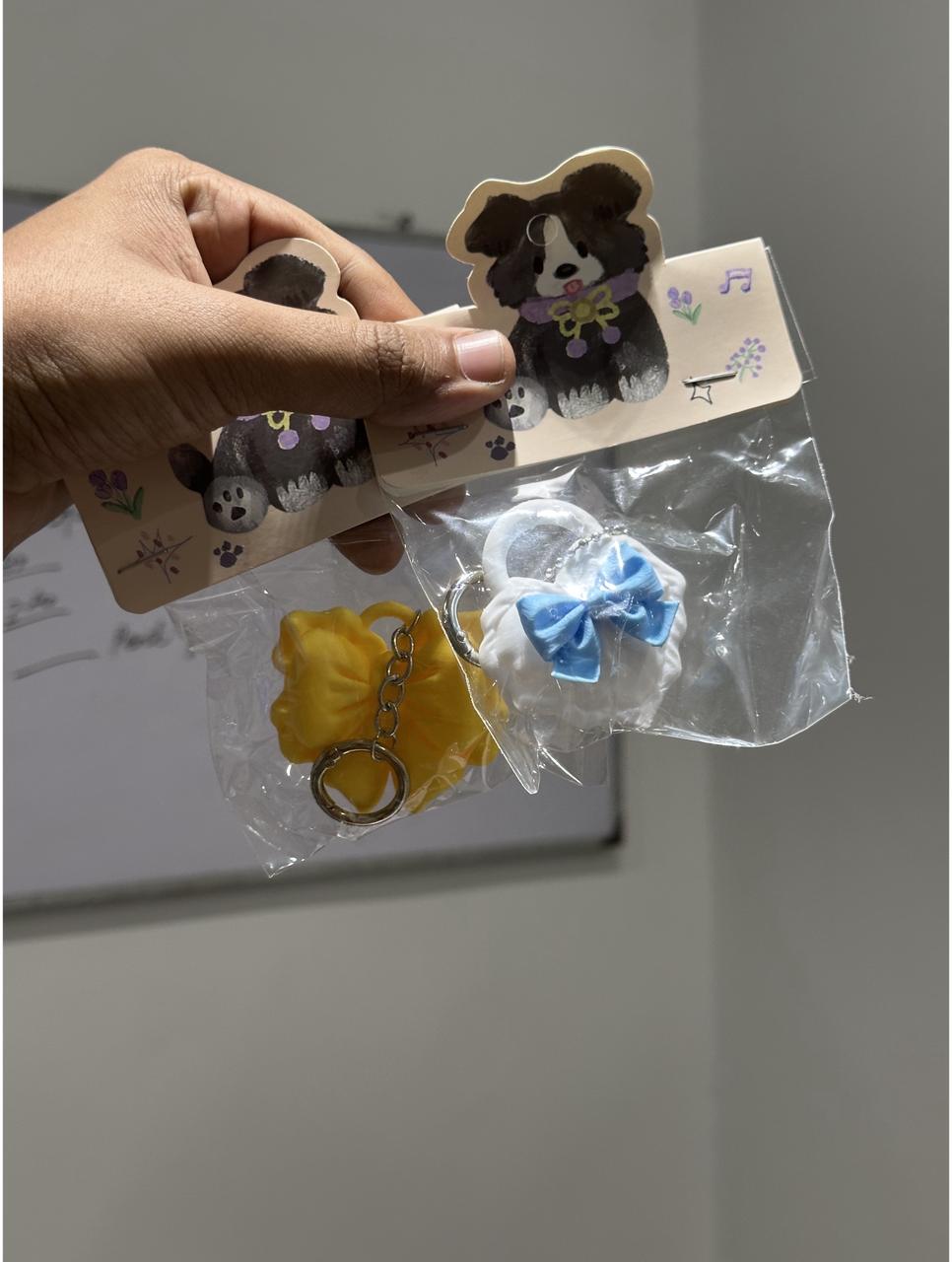 Cute Cartoon Puppy Keychain Set